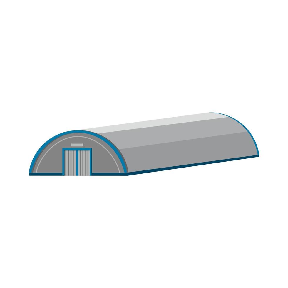 Hangar building icon, cartoon style vector