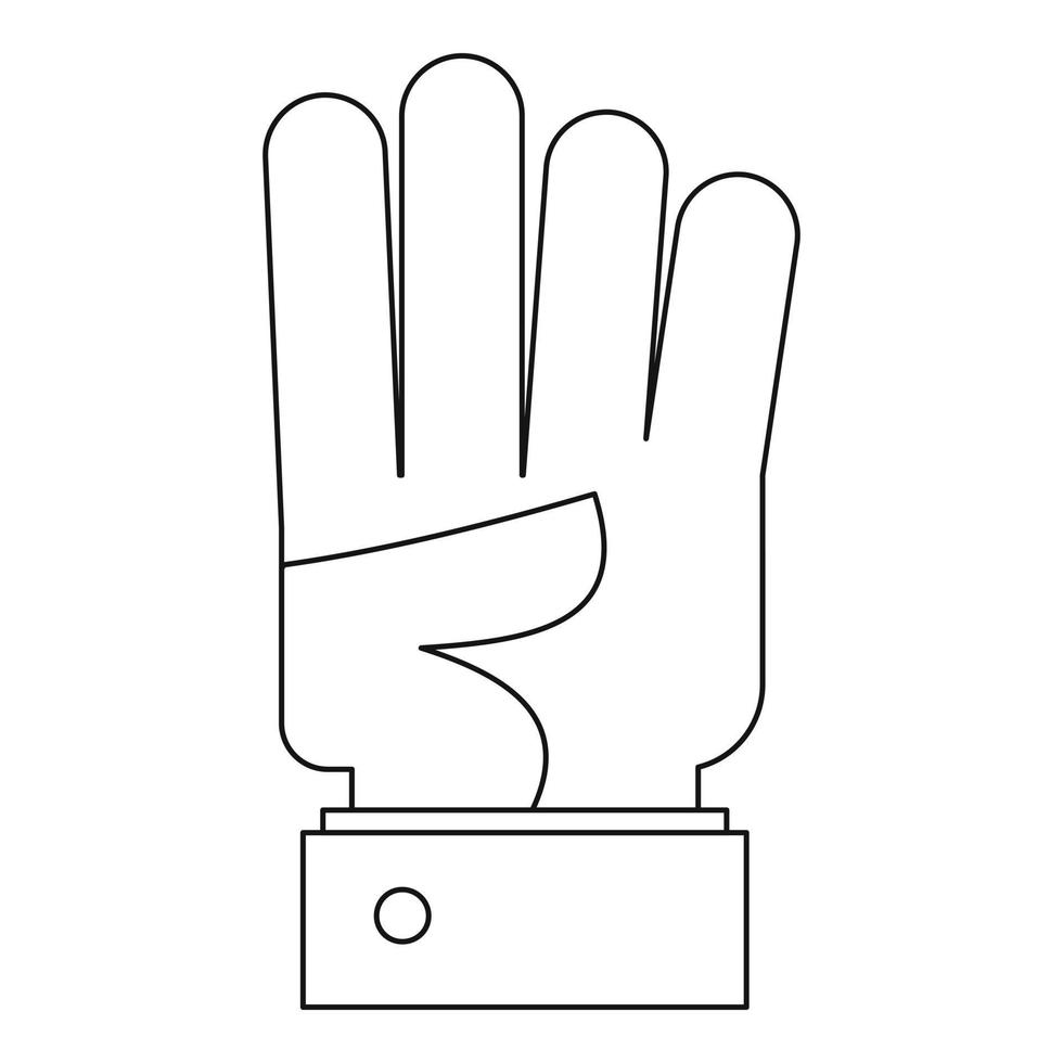 Bend finger icon, outline style. vector