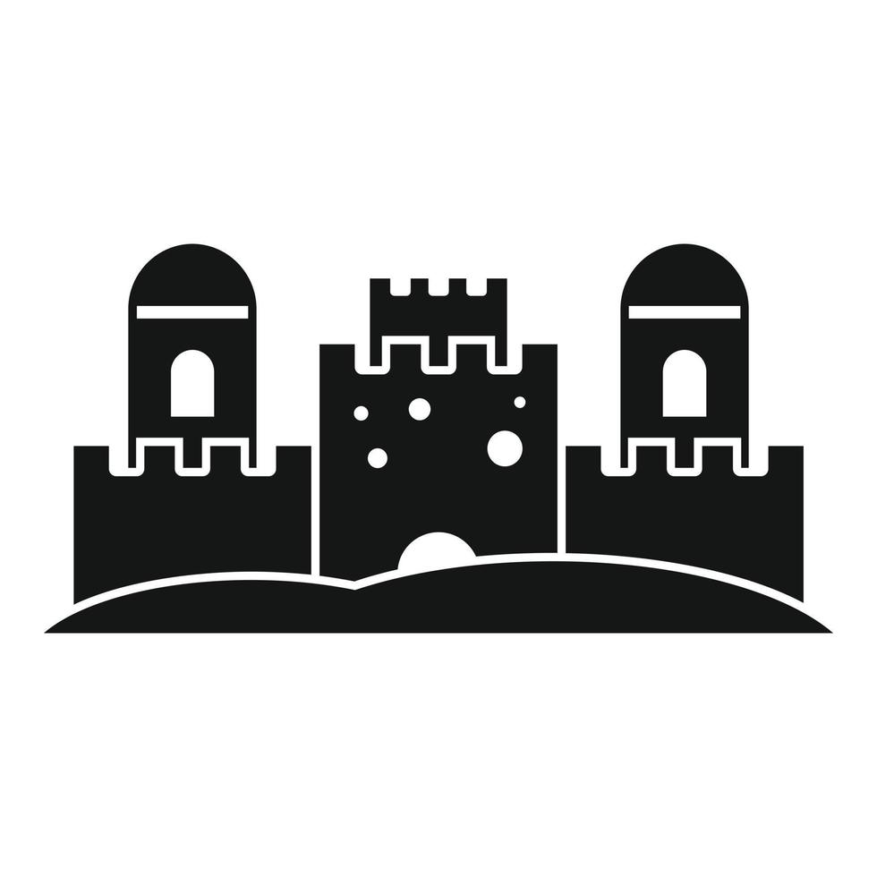 Beach castle icon, simple style vector