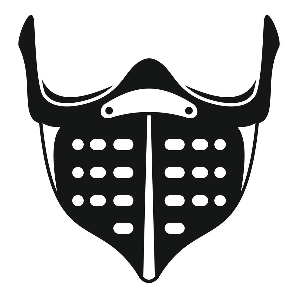 Bike mouth protect icon, simple style vector