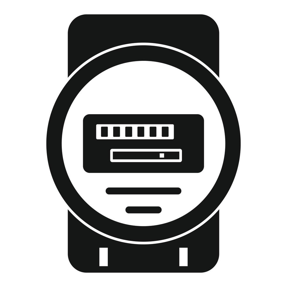 Electric counter icon, simple style vector