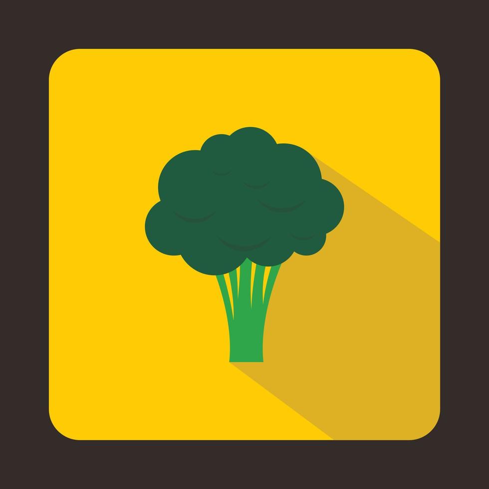 Broccoli icon in flat style vector