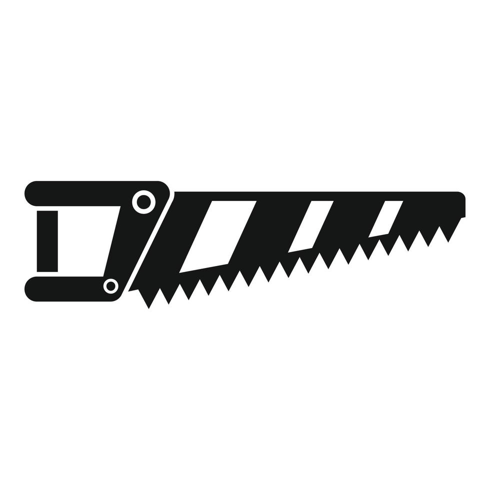 Blade hand saw icon, simple style vector