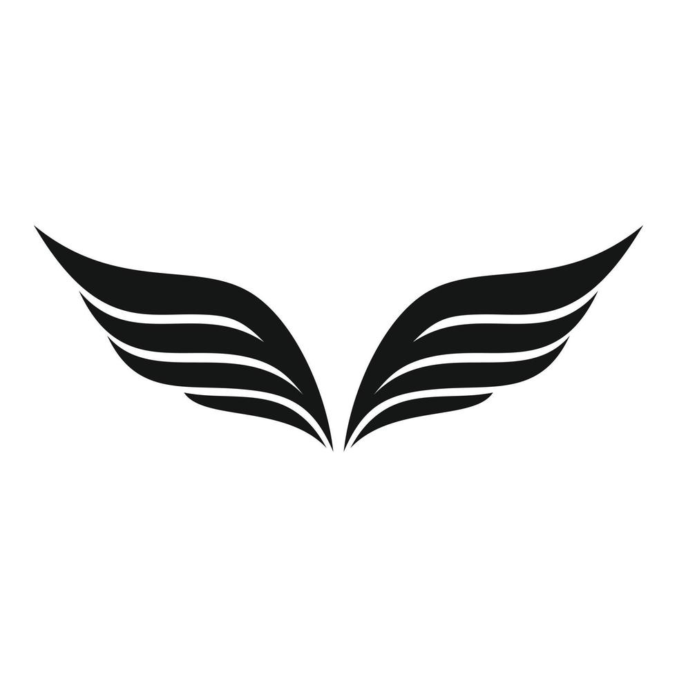 Fairy wings icon, simple style vector