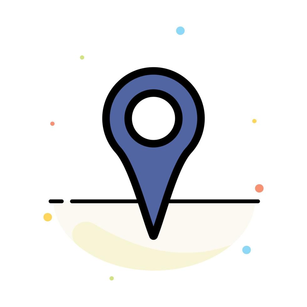 Geo location Location Map Pin Abstract Flat Color Icon Template vector