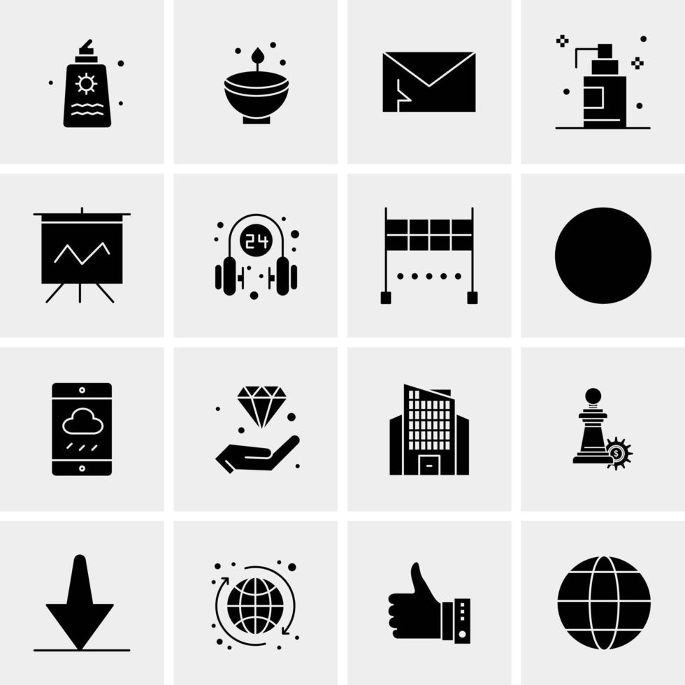 16 Universal Business Icons Vector Creative Icon Illustration to use in web and Mobile Related project