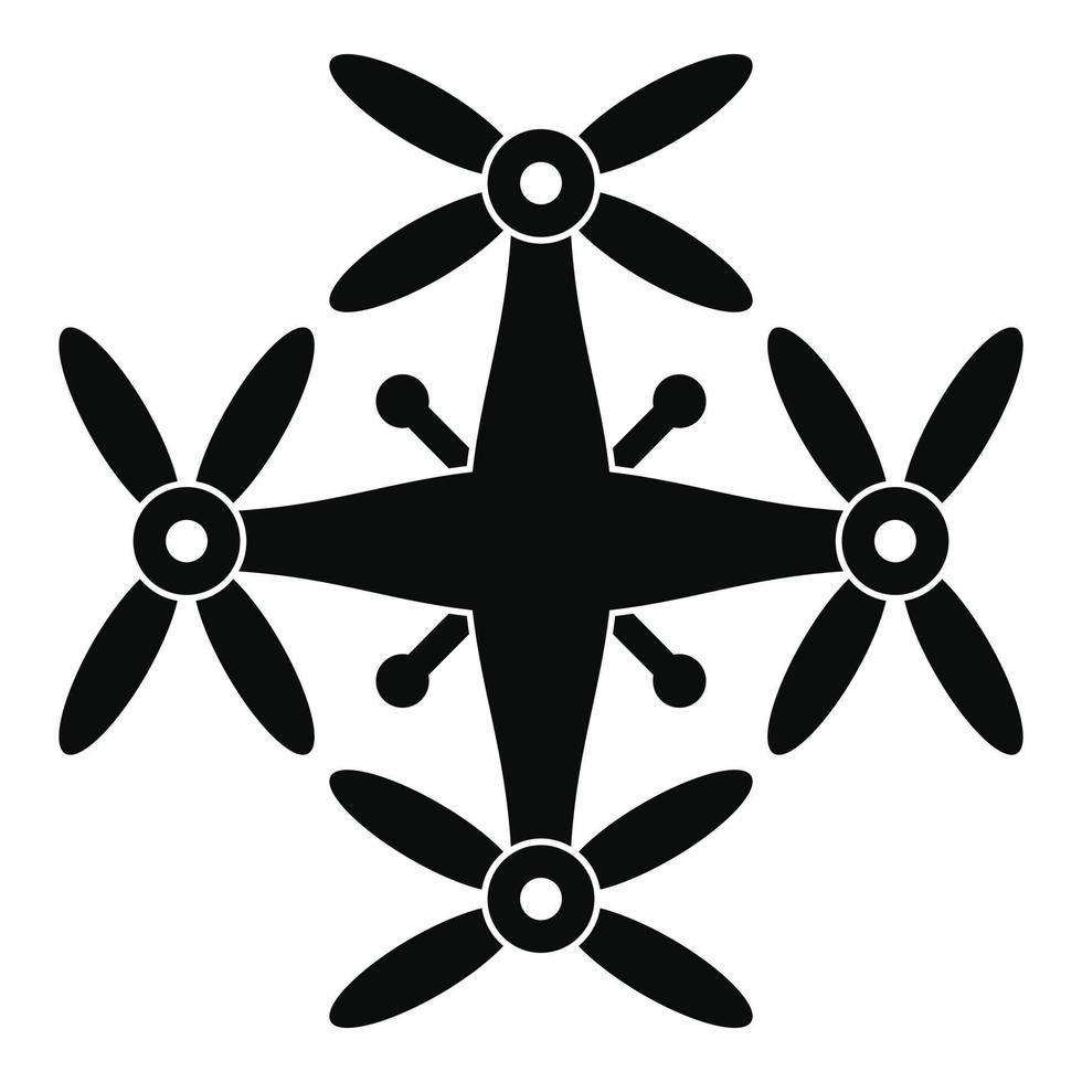 icono de drones de transporte, estilo simple vector