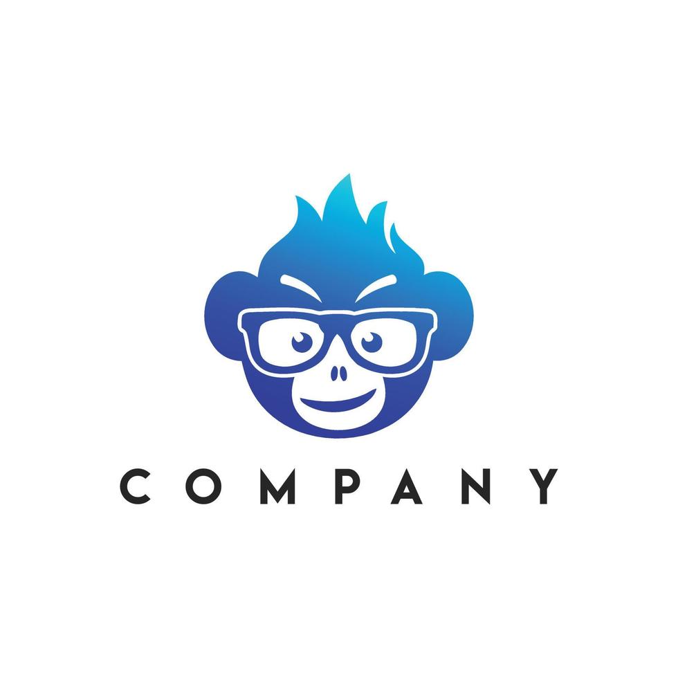 Monkey head logo, Fresh Monk Logo, awesome monkey vector