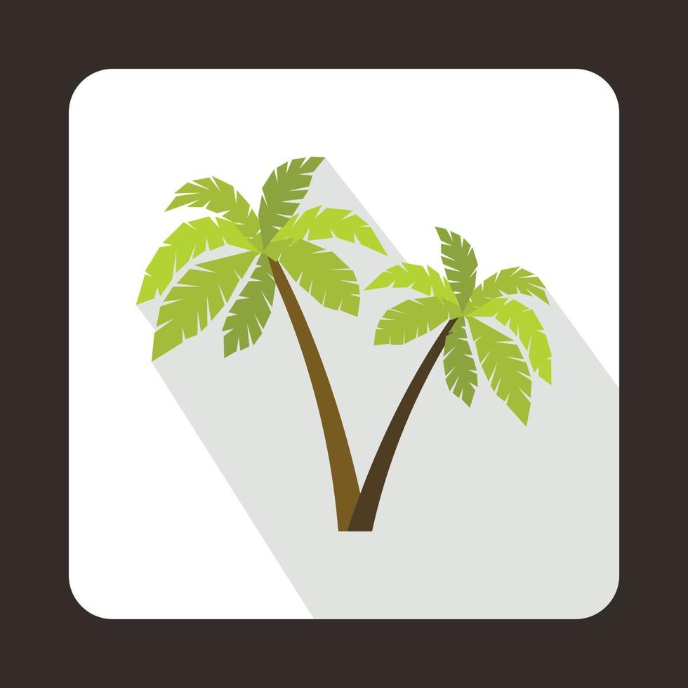 Two palms icon in flat style vector