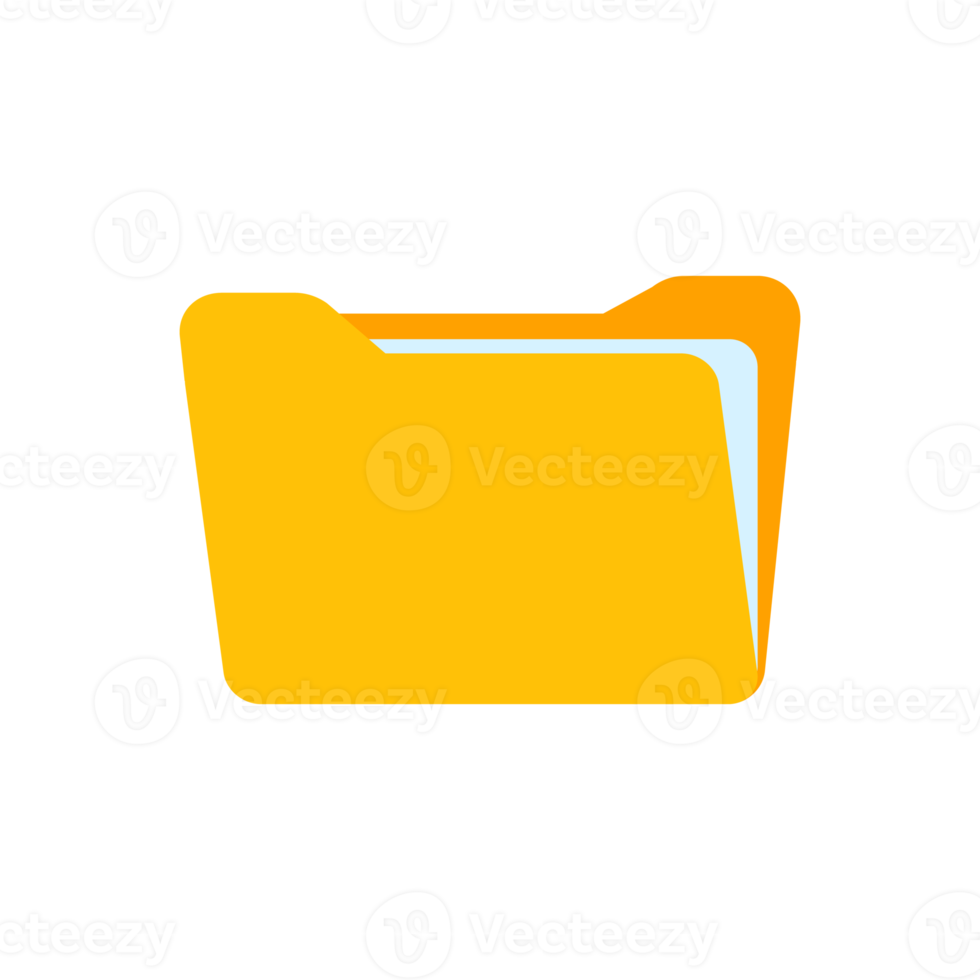 Yellow folders for organizing documents. sorting large amounts of data png