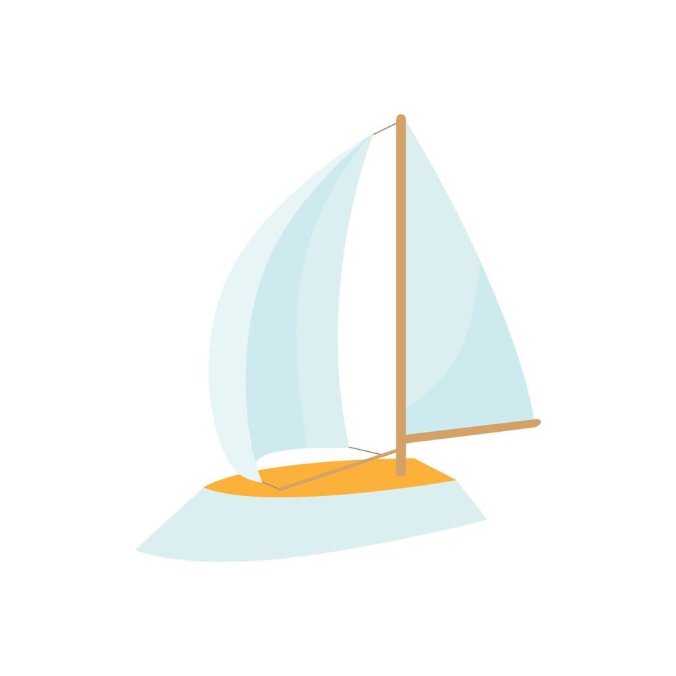 icono de barco, estilo de dibujos animados vector