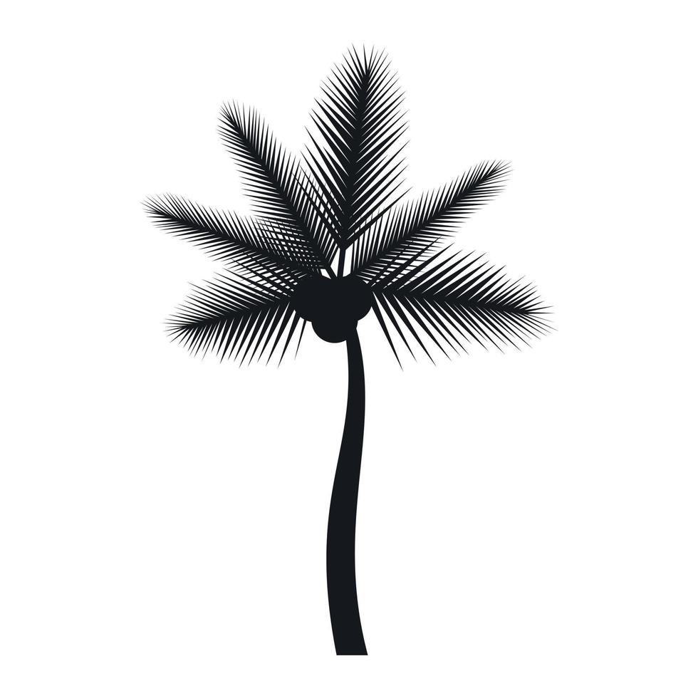 Palm butia capitata icon, simple style vector