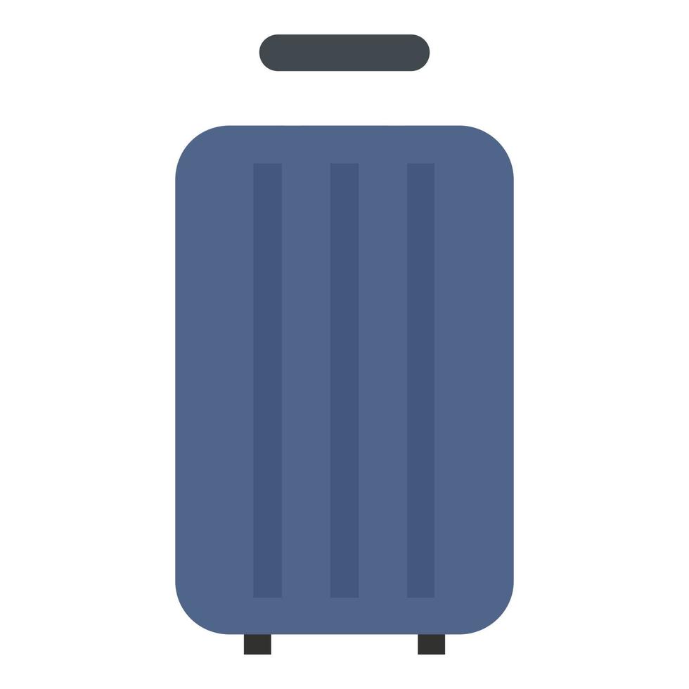 icono de bolsa de viaje, estilo plano vector