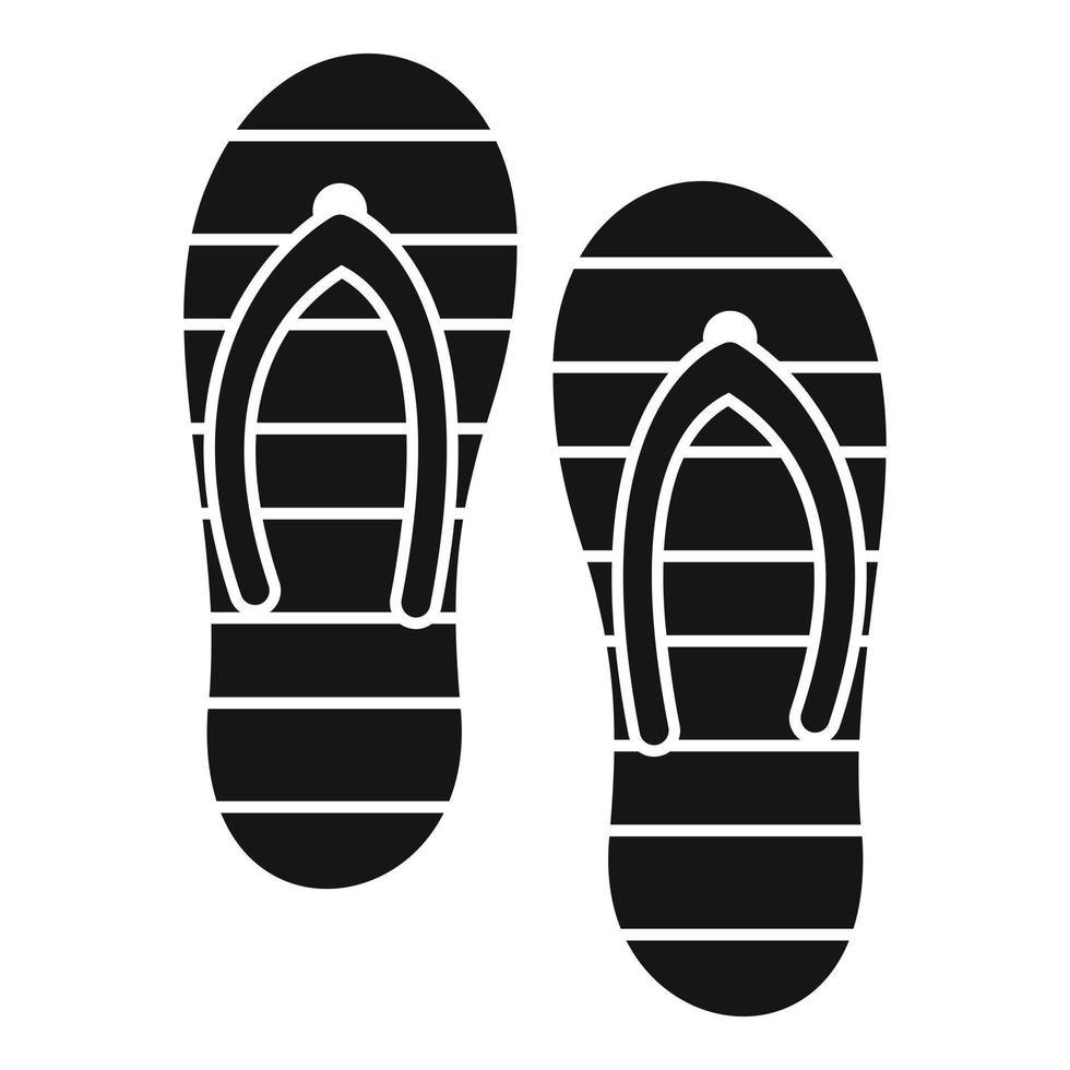 icono de zapatillas de sauna, estilo simple vector