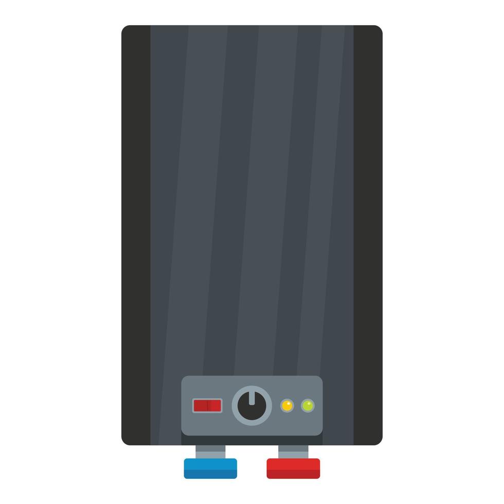 Dark boiler icon, flat style vector