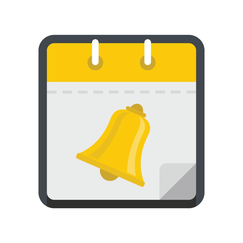 Calendar school icon, flat style vector