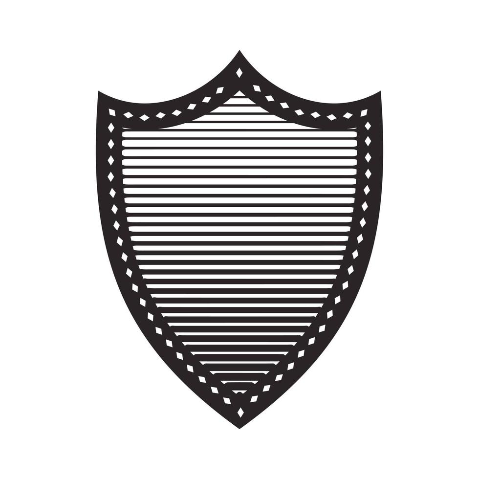 Combat shield icon, simple style vector