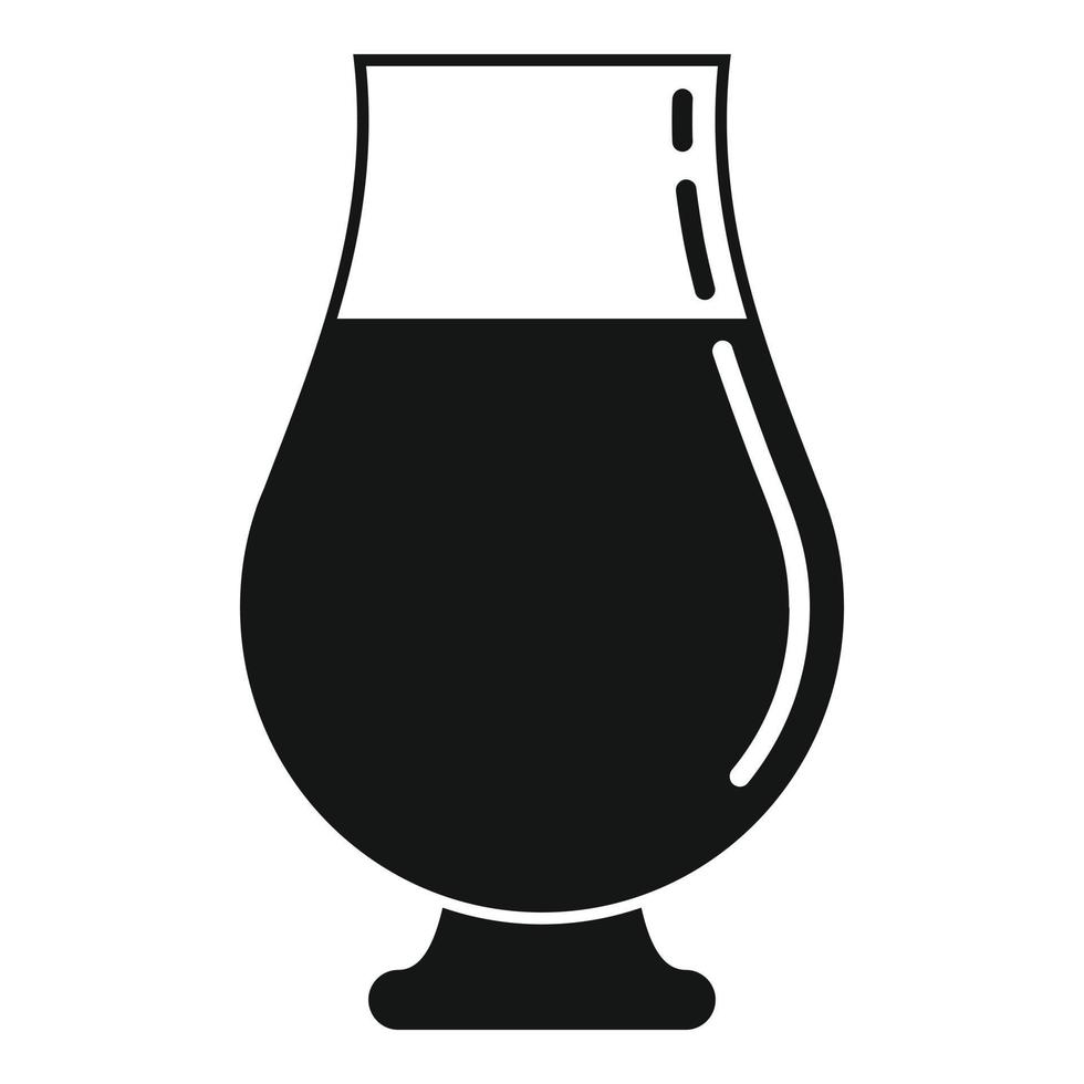 barman, cerveza, vidrio, icono, simple, estilo vector