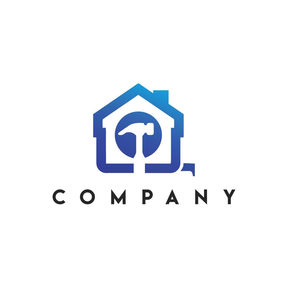 Construction Building Logo, Home Fix Logo vector