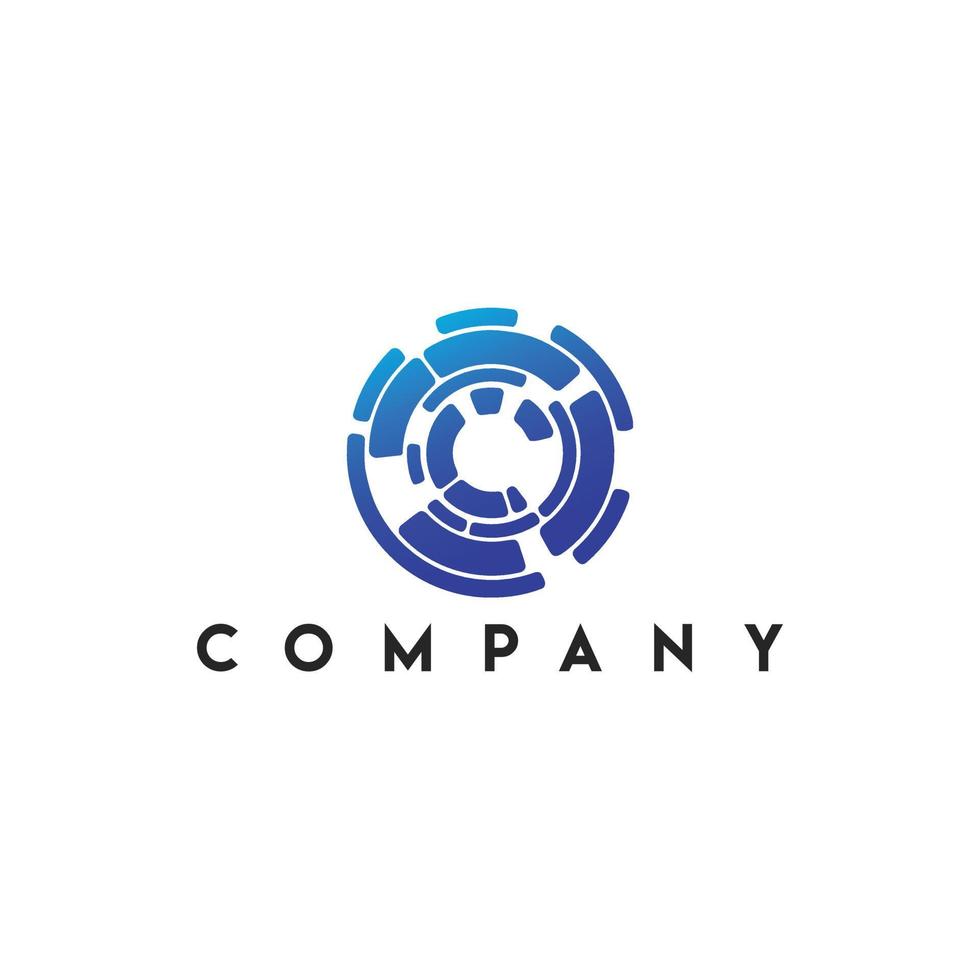 Data Spin Logo, abstract circle spin logo vector