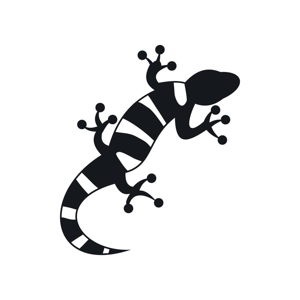 icono de lagarto, estilo simple vector