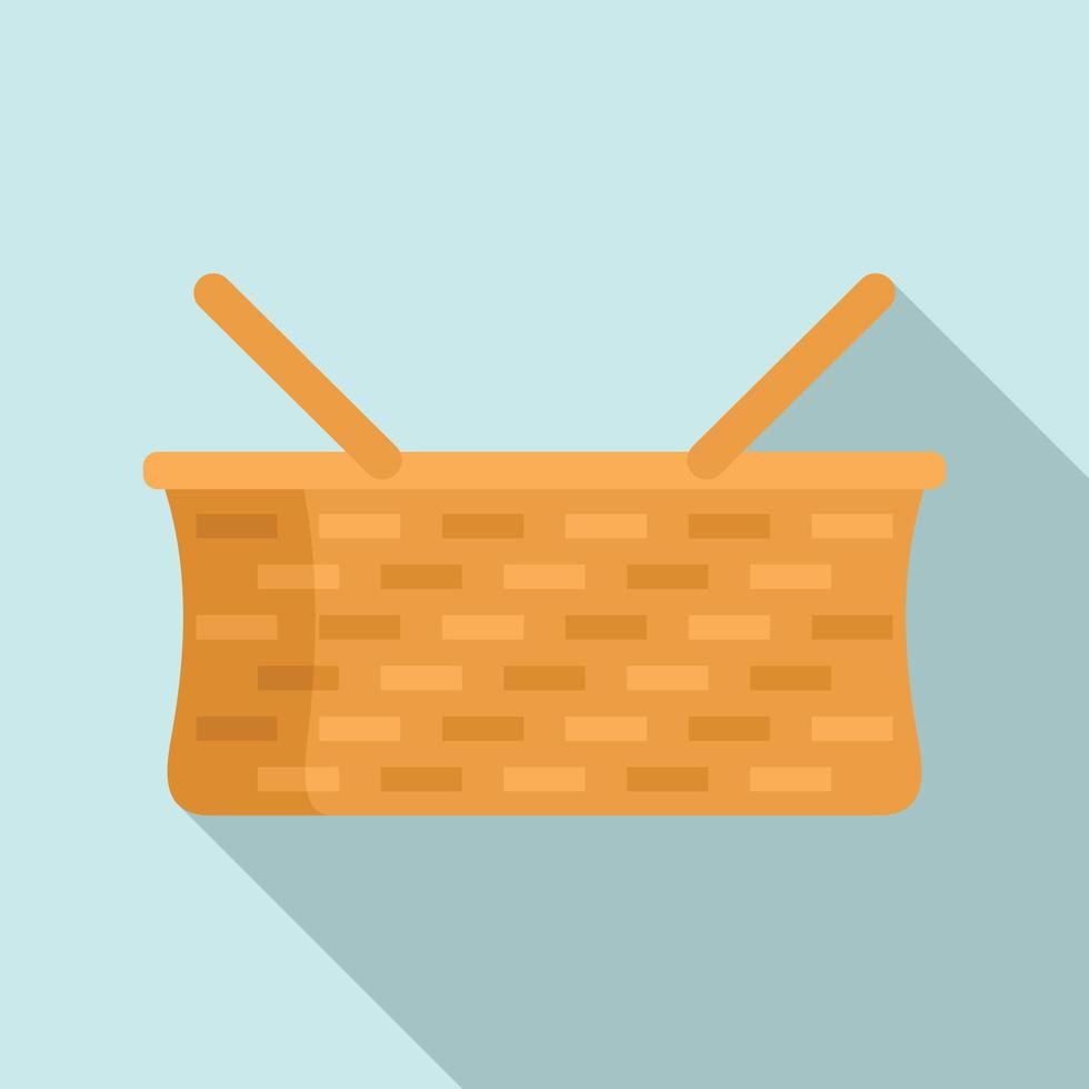 Wicker icon, flat style vector