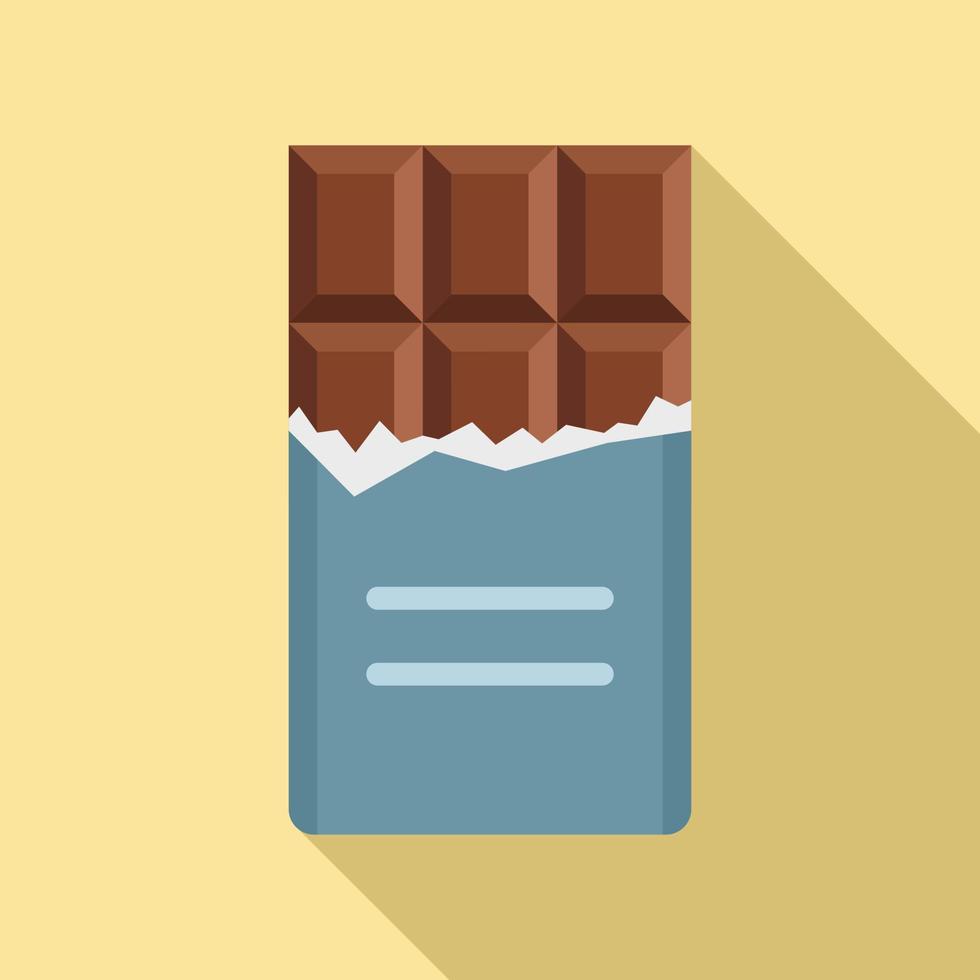 icono de barra de chocolate de tienda libre de impuestos, estilo plano vector