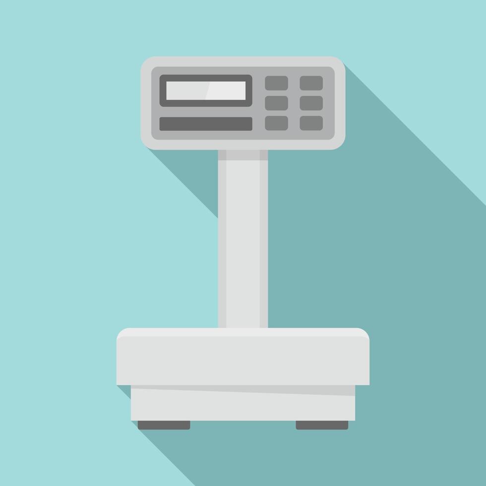 Digital scales icon, flat style vector