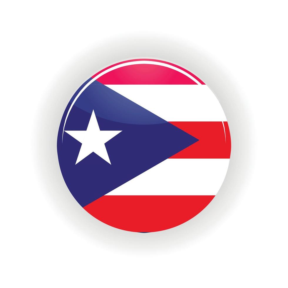 círculo de icono de puerto rico vector