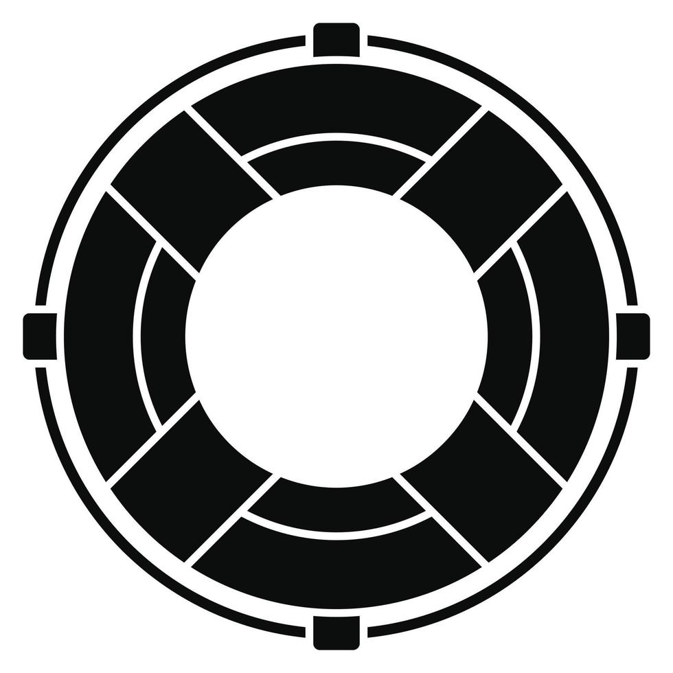 Life buoy solution icon, simple style vector