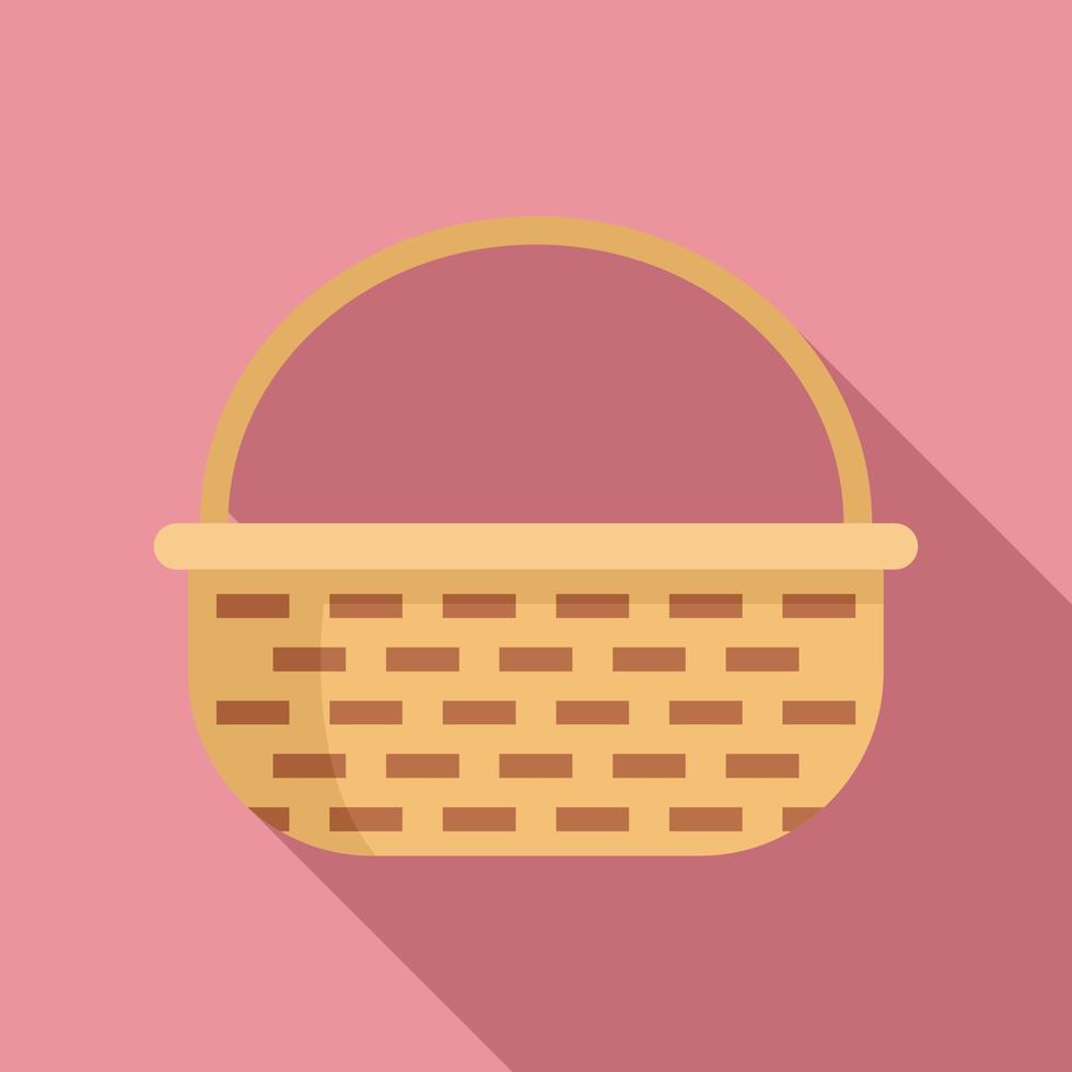 Decoration wicker icon, flat style vector