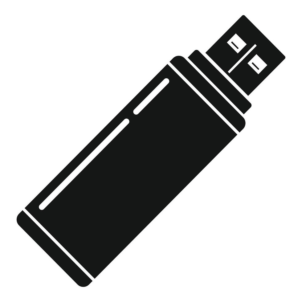 Storage usb flash icon, simple style vector