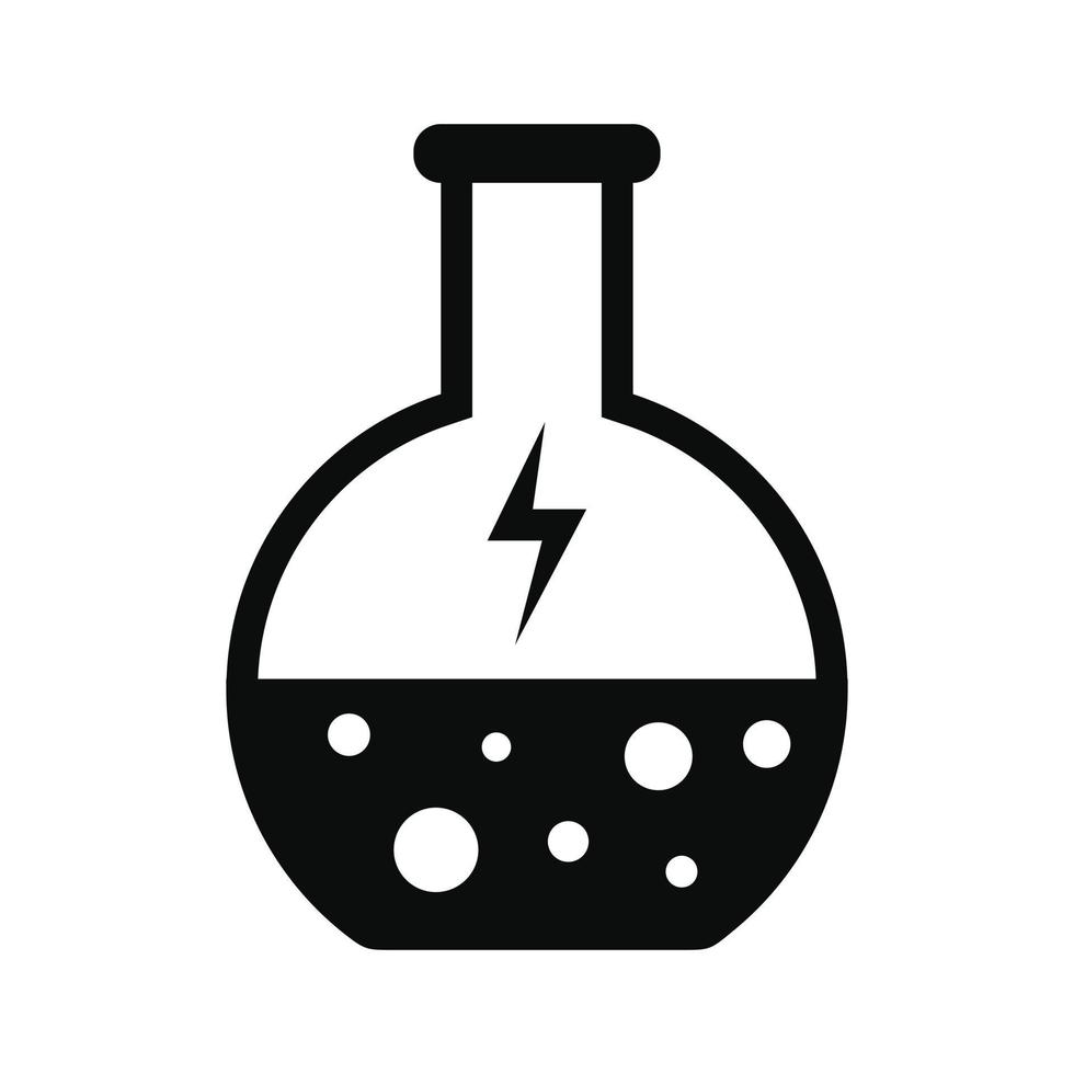 Energy solution flask icon, simple style vector