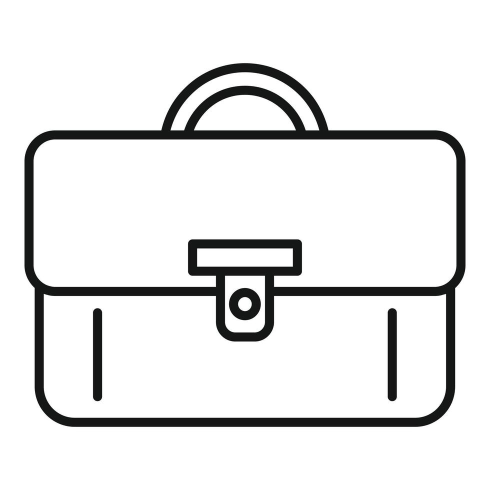 Recruiter briefcase icon, outline style vector