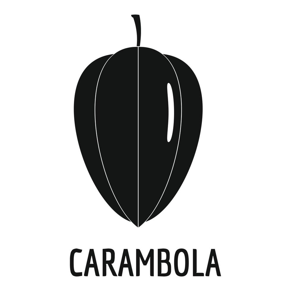 icono de carambola, estilo simple. vector