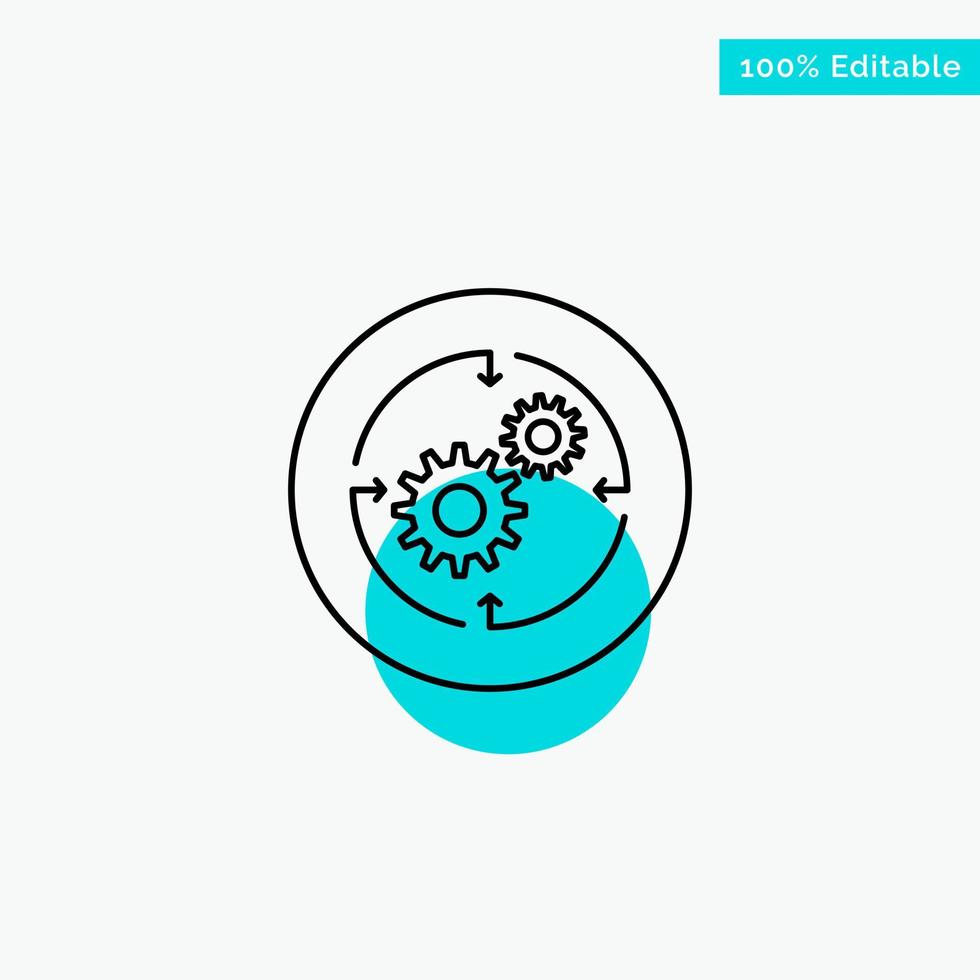 Solution Business Company Finance Structure turquoise highlight circle point Vector icon