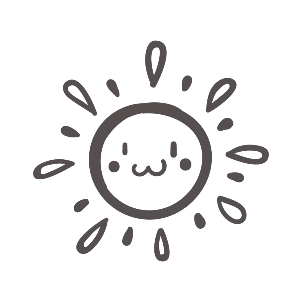 Free dibujado a mano personaje de dibujos animados lindo puesta de sol  elemento de radiación solar de verano 14617604 PNG with Transparent  Background