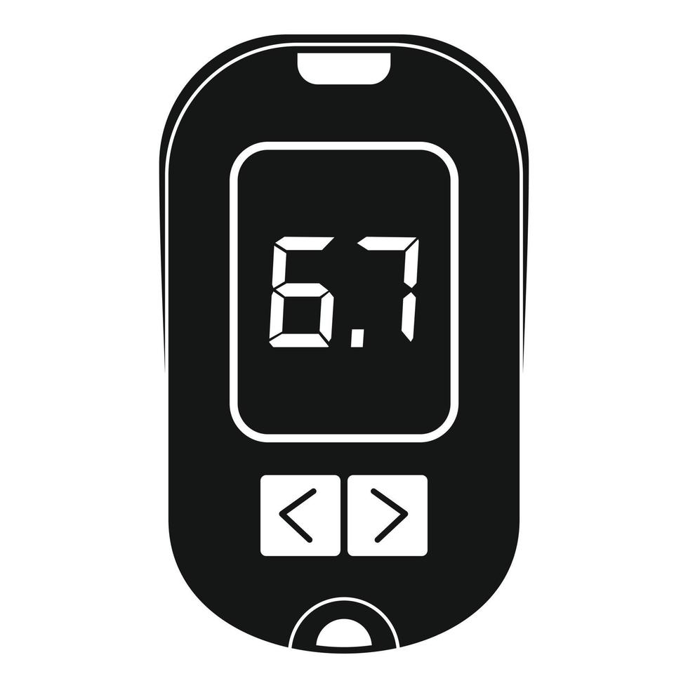 Glucometer icon, simple style vector
