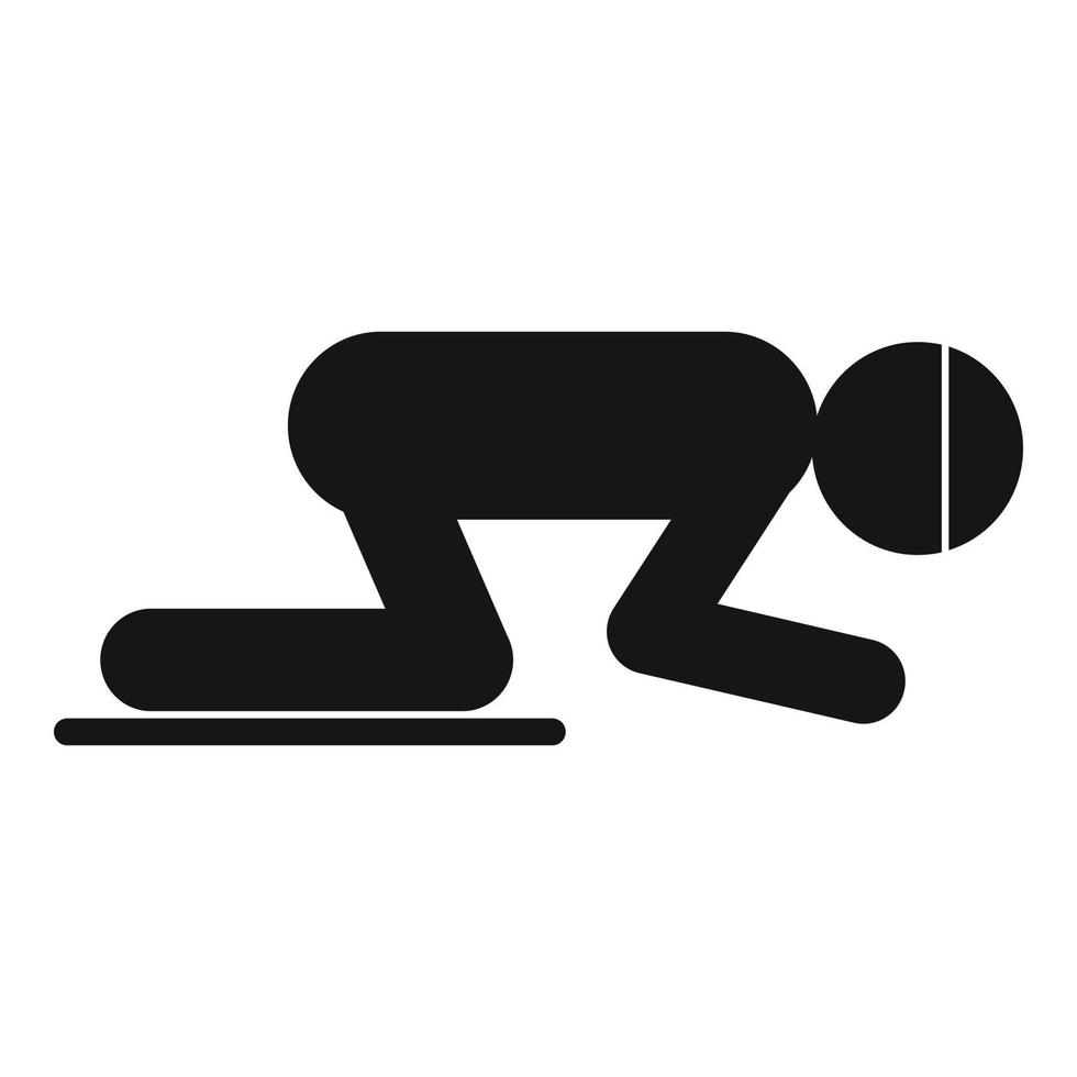 Man prayer icon, simple style vector