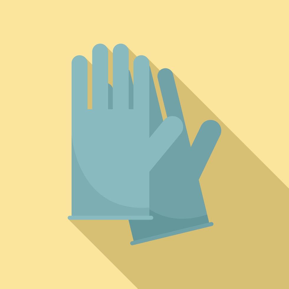 Medical gloves icon, flat style vector