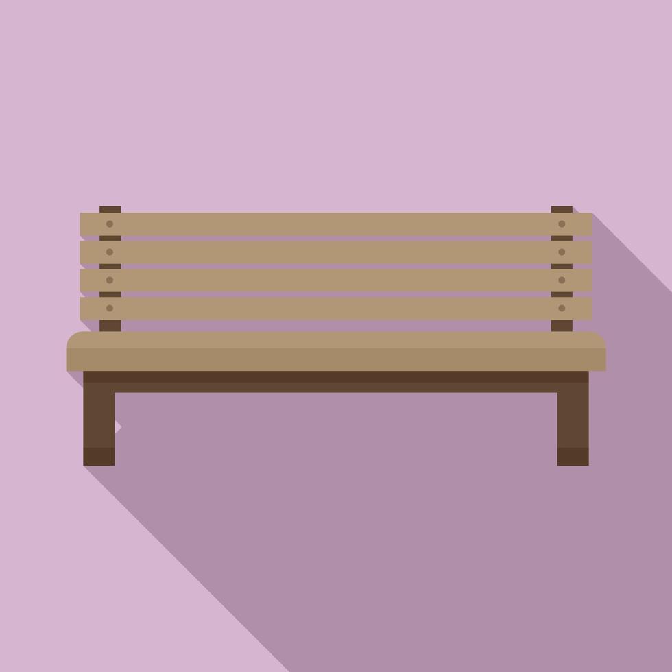 Park bench icon, flat style vector