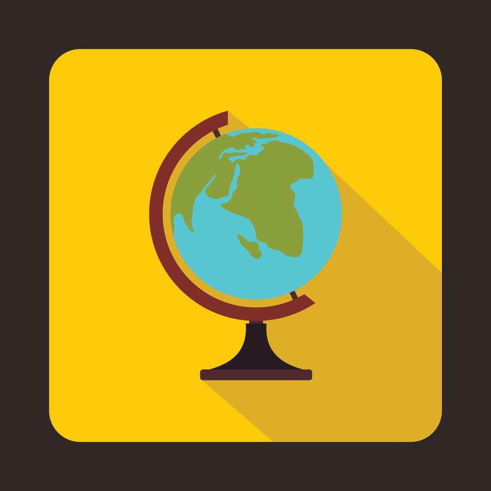 Globe icon in flat style vector