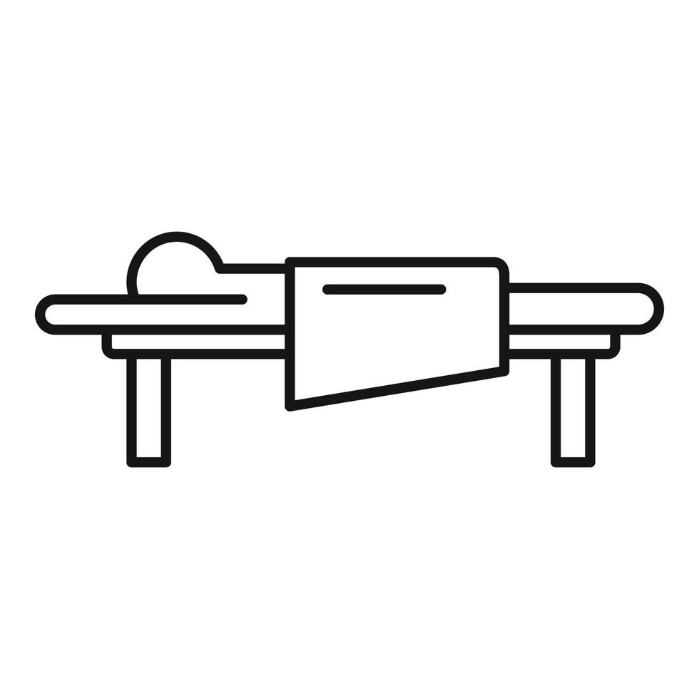Chiropractor patient icon, outline style vector