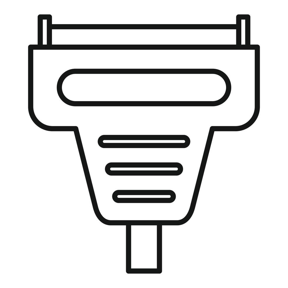 Adapter connector icon, outline style vector