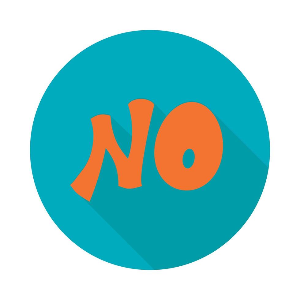 Word no icon, flat style vector