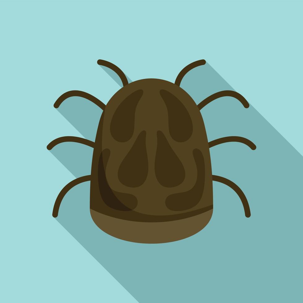 Bug disease icon, flat style vector