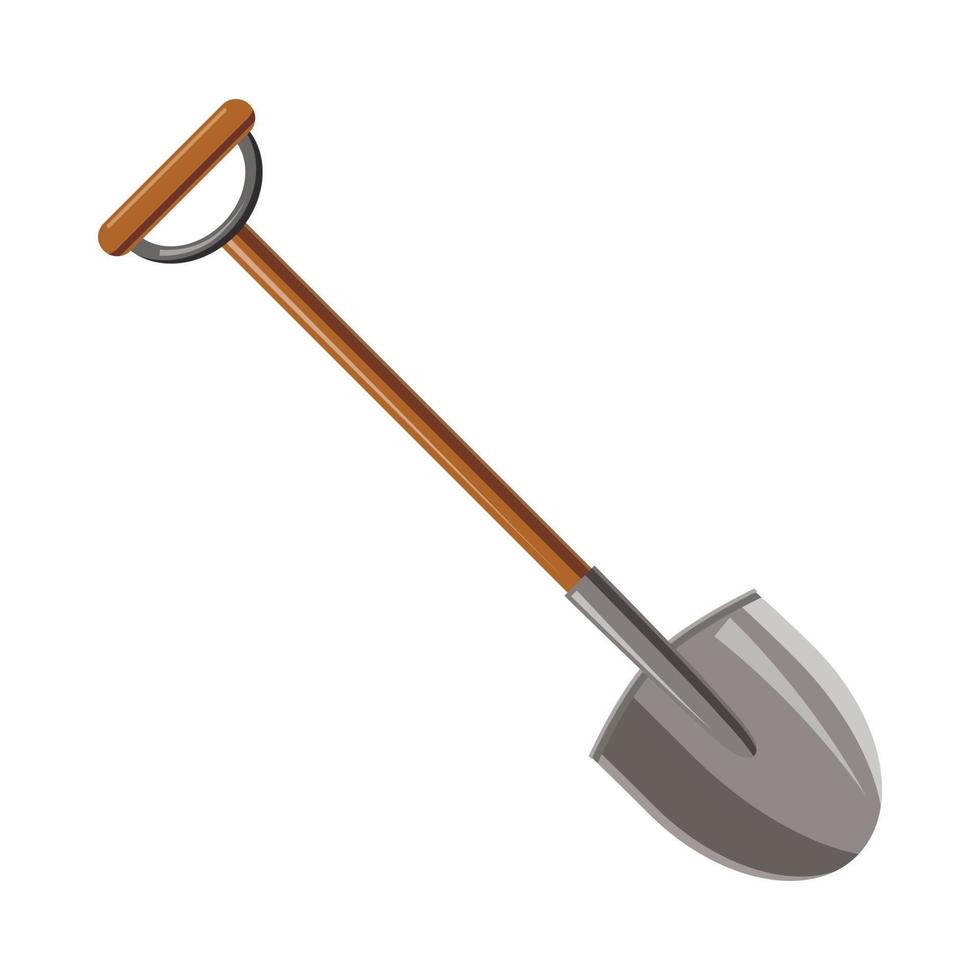 Shovel icon in cartoon style vector