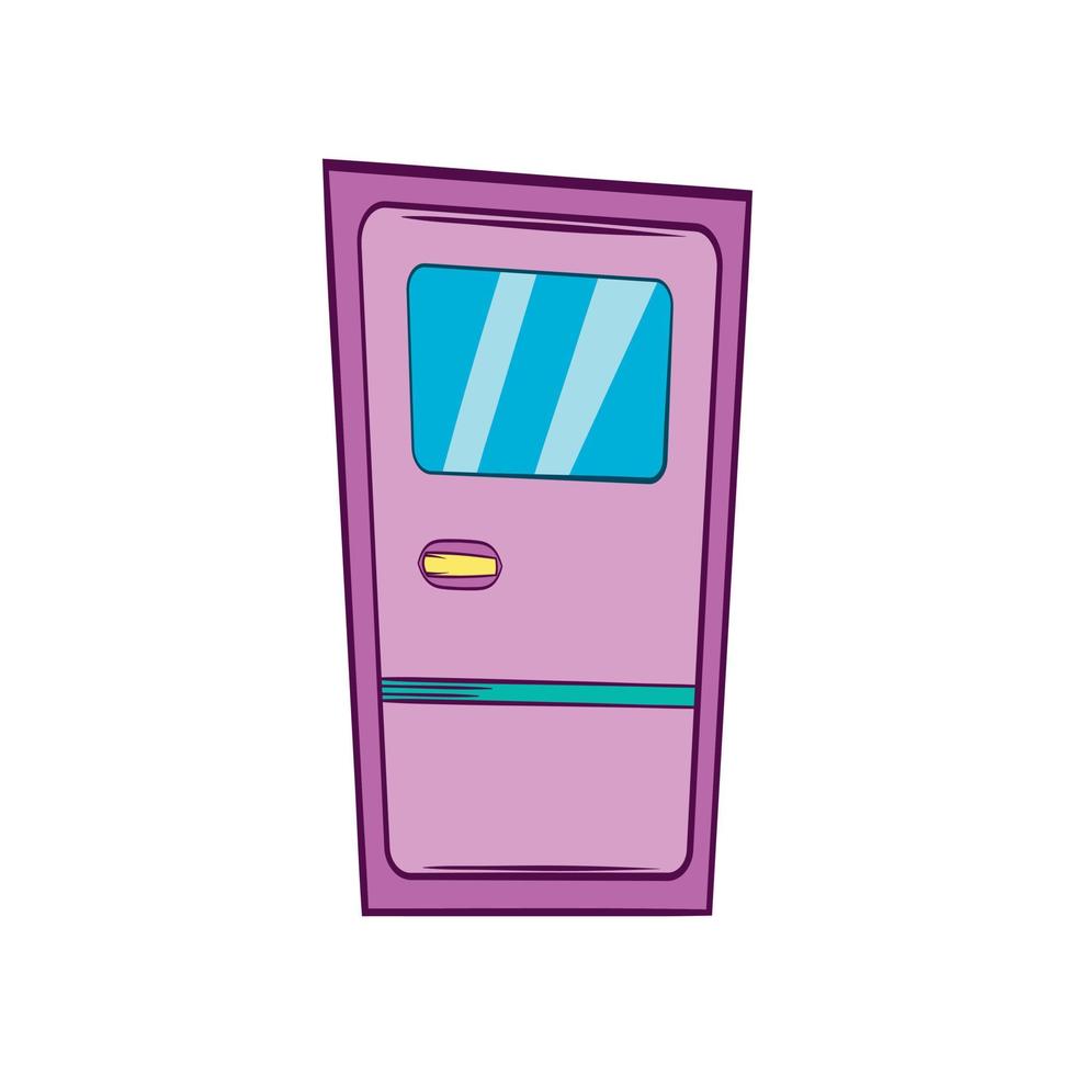 icono de la puerta del tren, estilo de dibujos animados vector