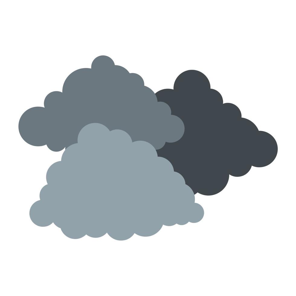 Dark cloudy icon, flat style vector