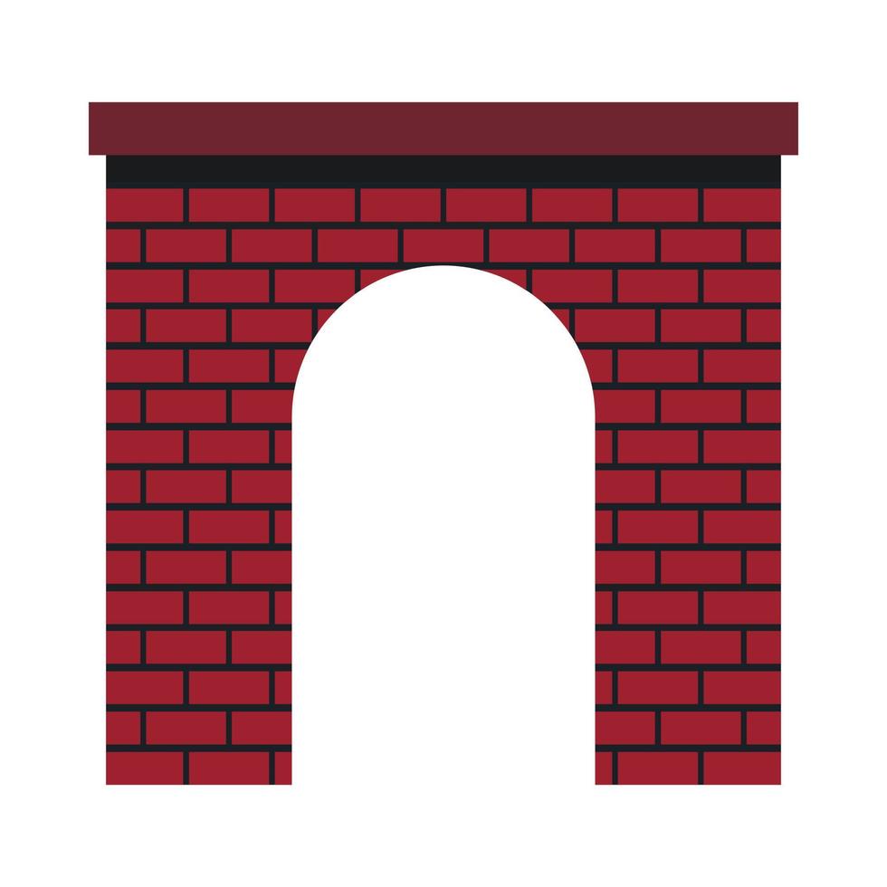 Brick arch icon, flat style vector